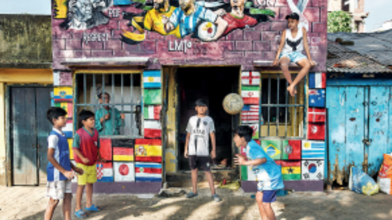 Kolkata is set to celebrate football World Cup with wall graffiti and specially decorated sweets