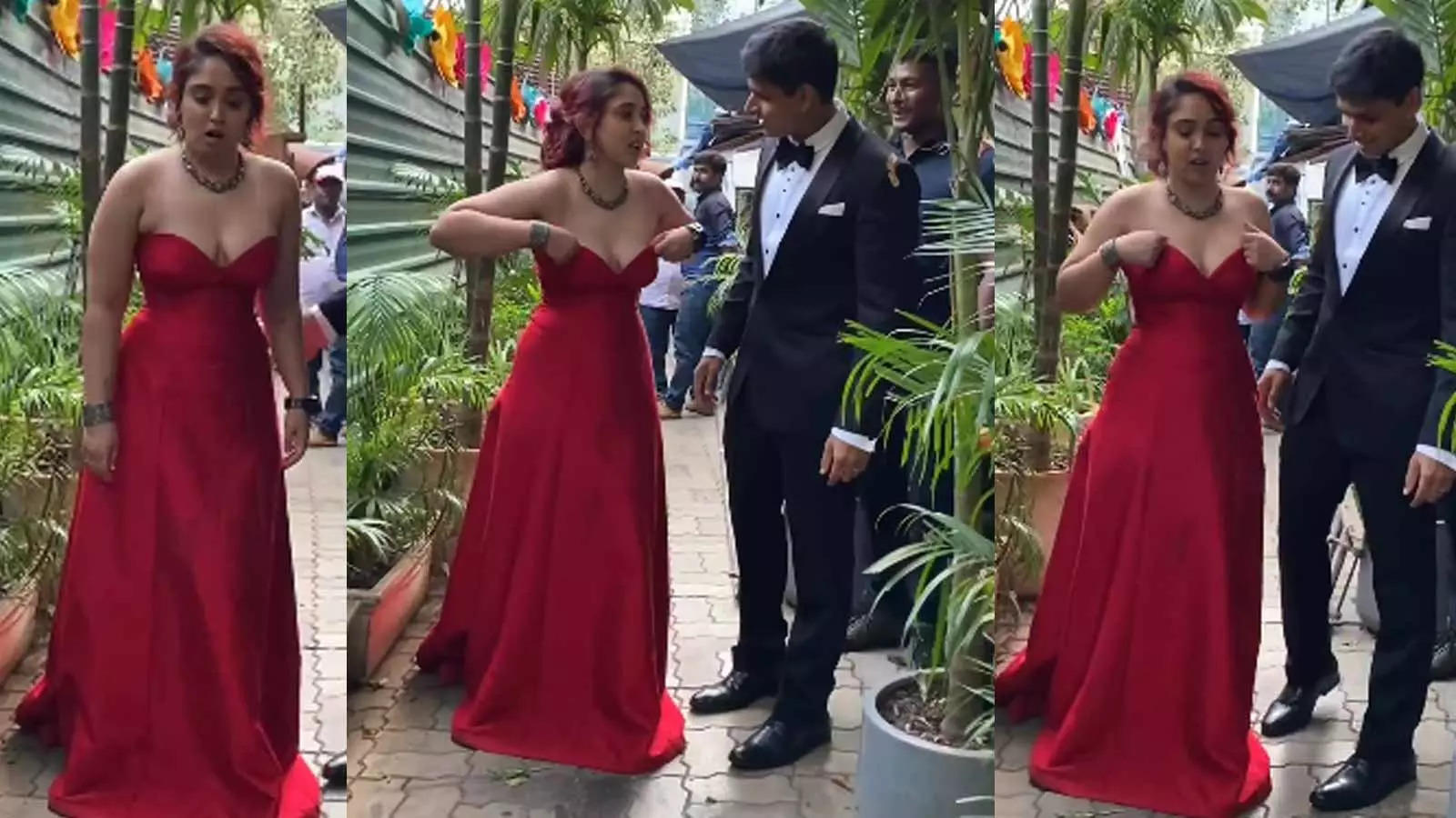 Aamir Khan's daughter Ira Khan brutally trolled for adjusting her 'uncomfortable' dress at engagement party, netizens call her 'vulgar' | Hindi Movie News - Bollywood - Times of India