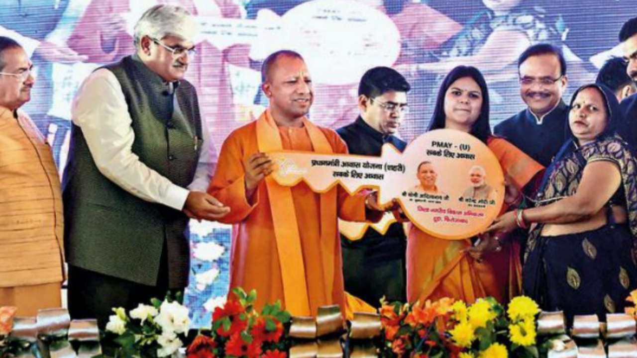 Chief Minister Yogi Adityanath during a function in Firozabad on Friday
