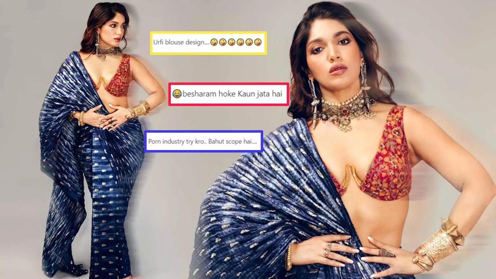 Shahrukh Khan Bf Xx - Porn industry try kro': Bhumi Pednekar's look in a revealing bralette  blouse and saree gets TROLLED | Hindi Movie News - Bollywood - Times of  India