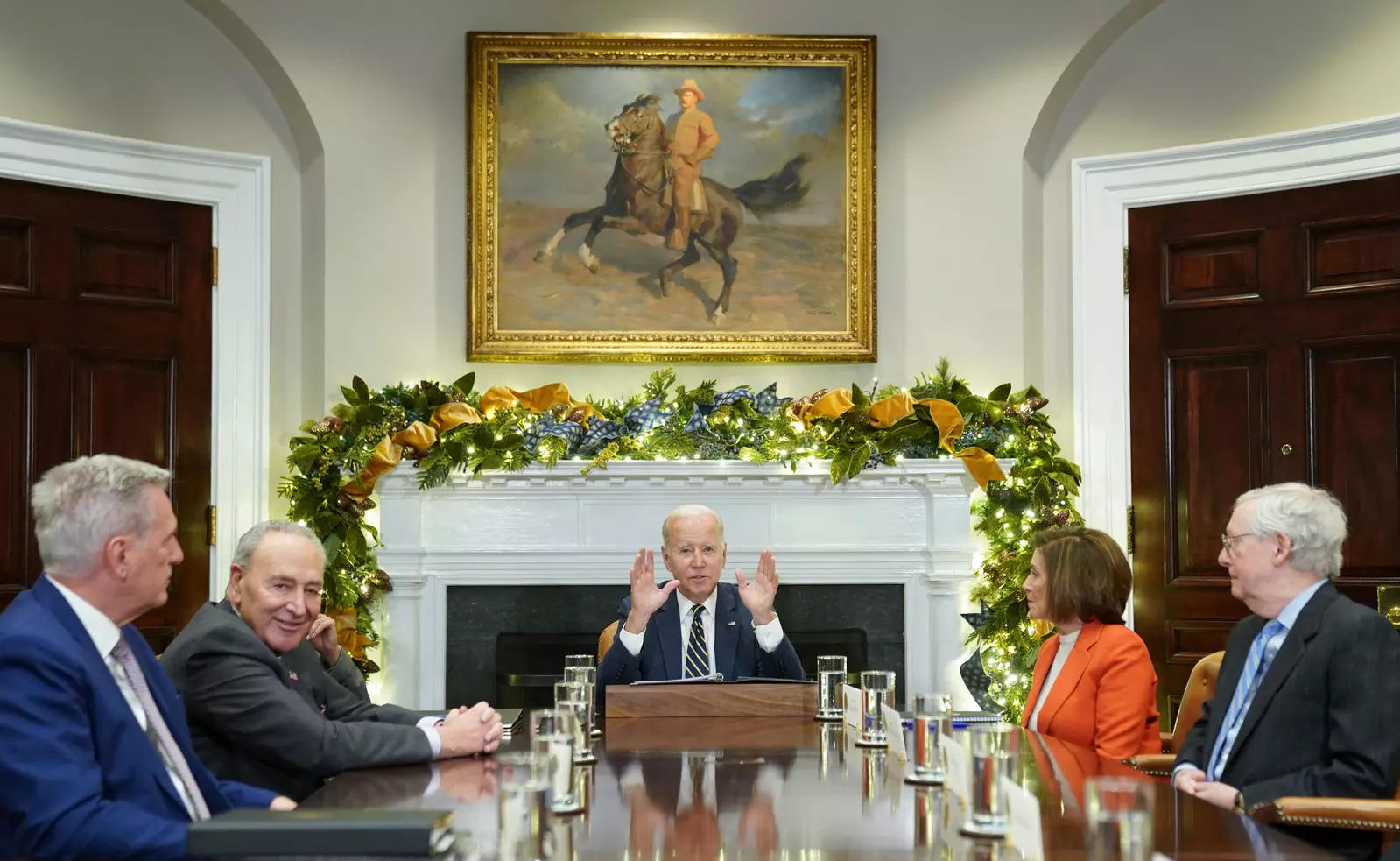 India's G20 presidency: Biden meets with congressional leaders at the White House in Washington