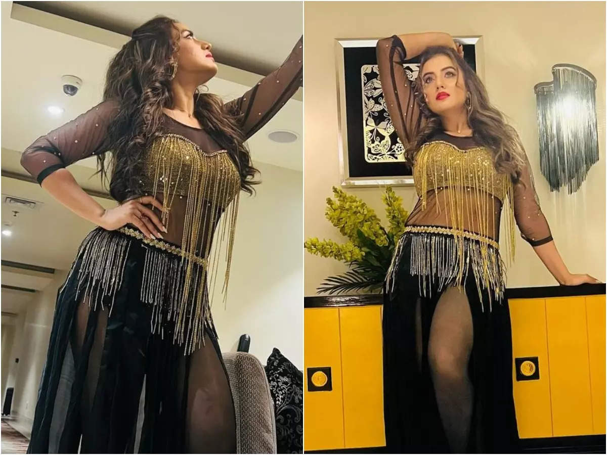 Akshara Singh Xxx Photo - Akshara Singh shares a stunning from the last event night | Bhojpuri Movie  News - Times of India