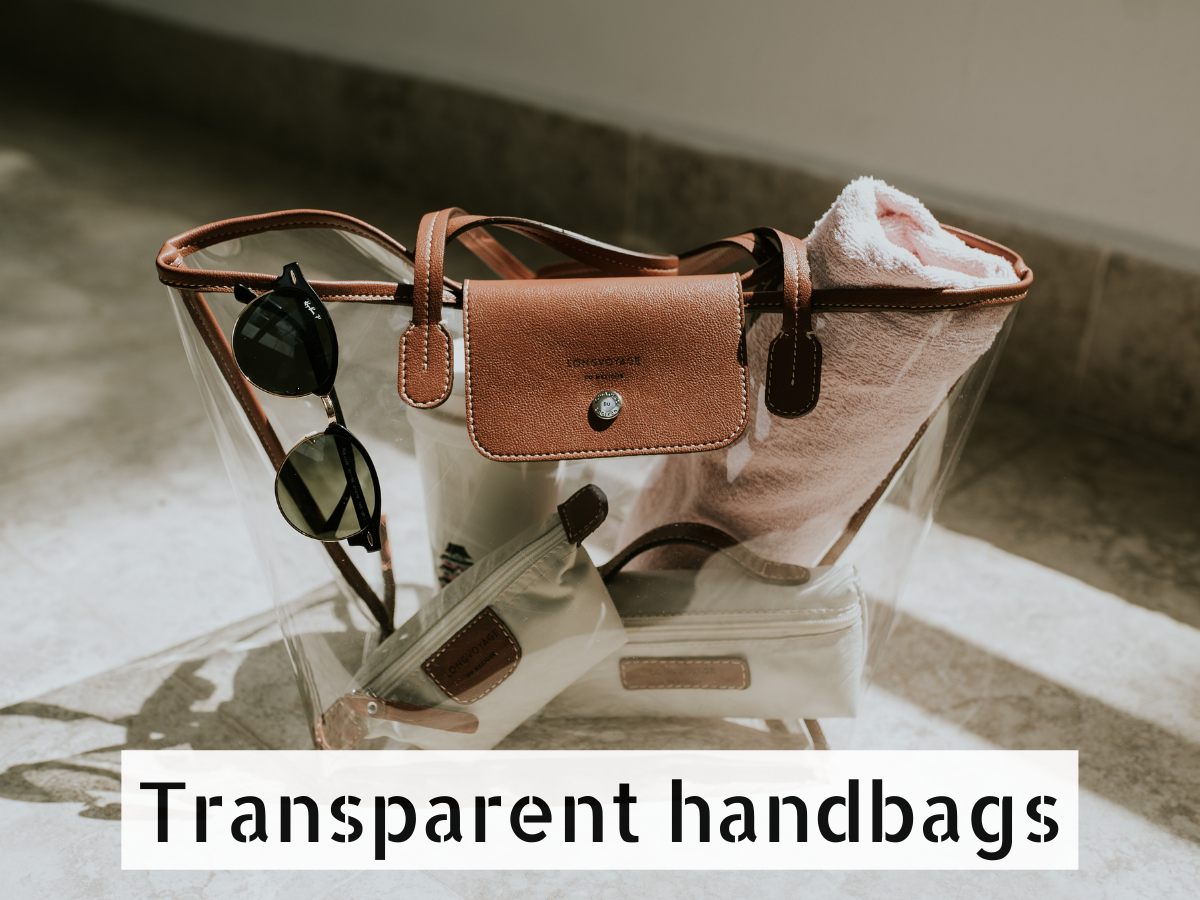 Fashion Men Women's Transparent Shoulder Bag PVC Clear Tote Bag