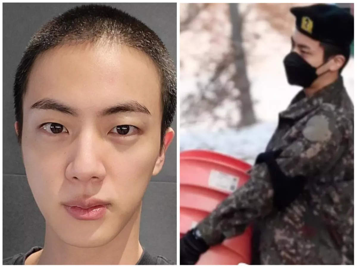 BTS' Jin seen carrying chairs at military training centre; ARMYs ...