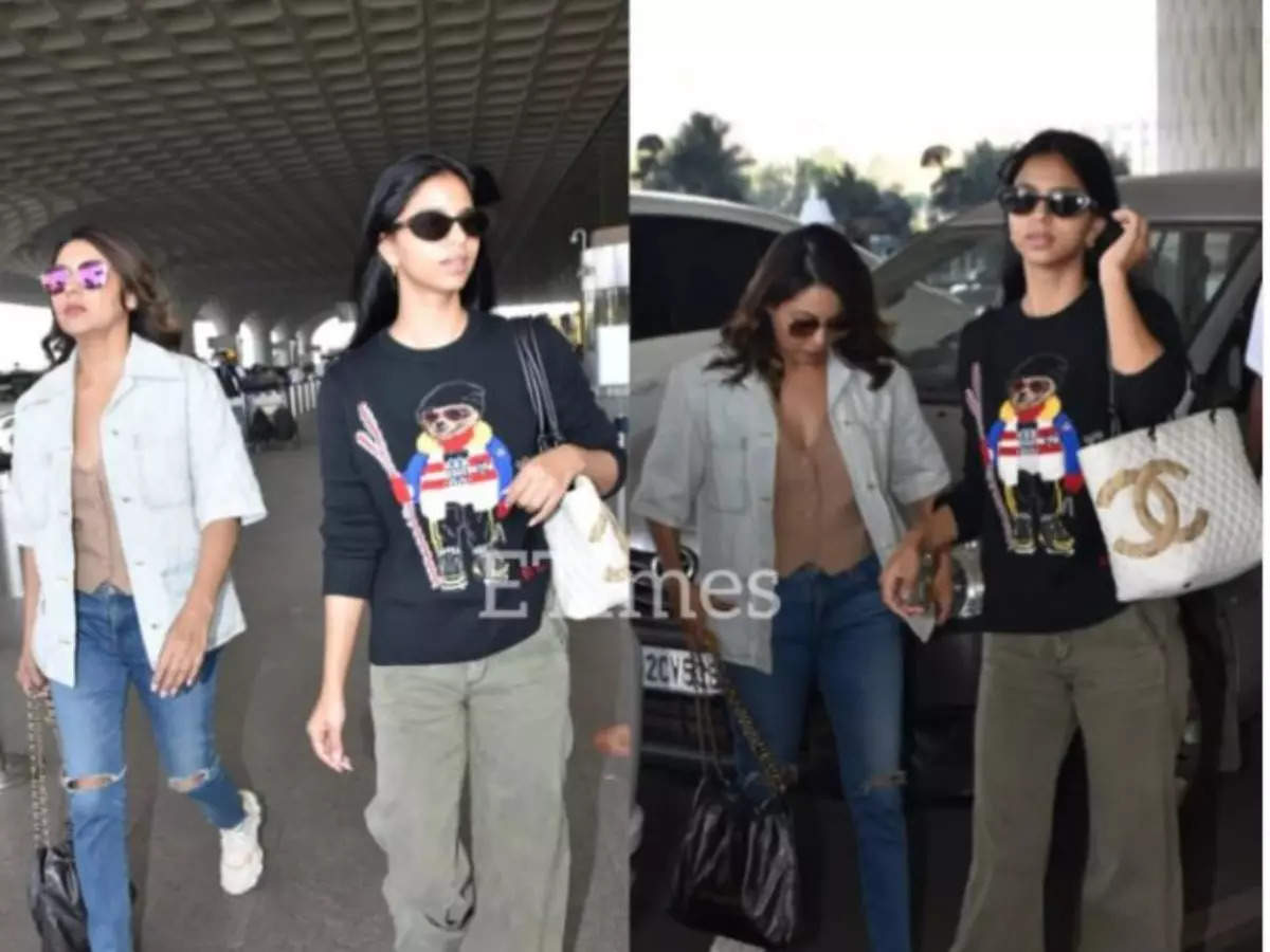 Suhana Khan, Gauri Khan papped at the airport; fans compare Suhana
