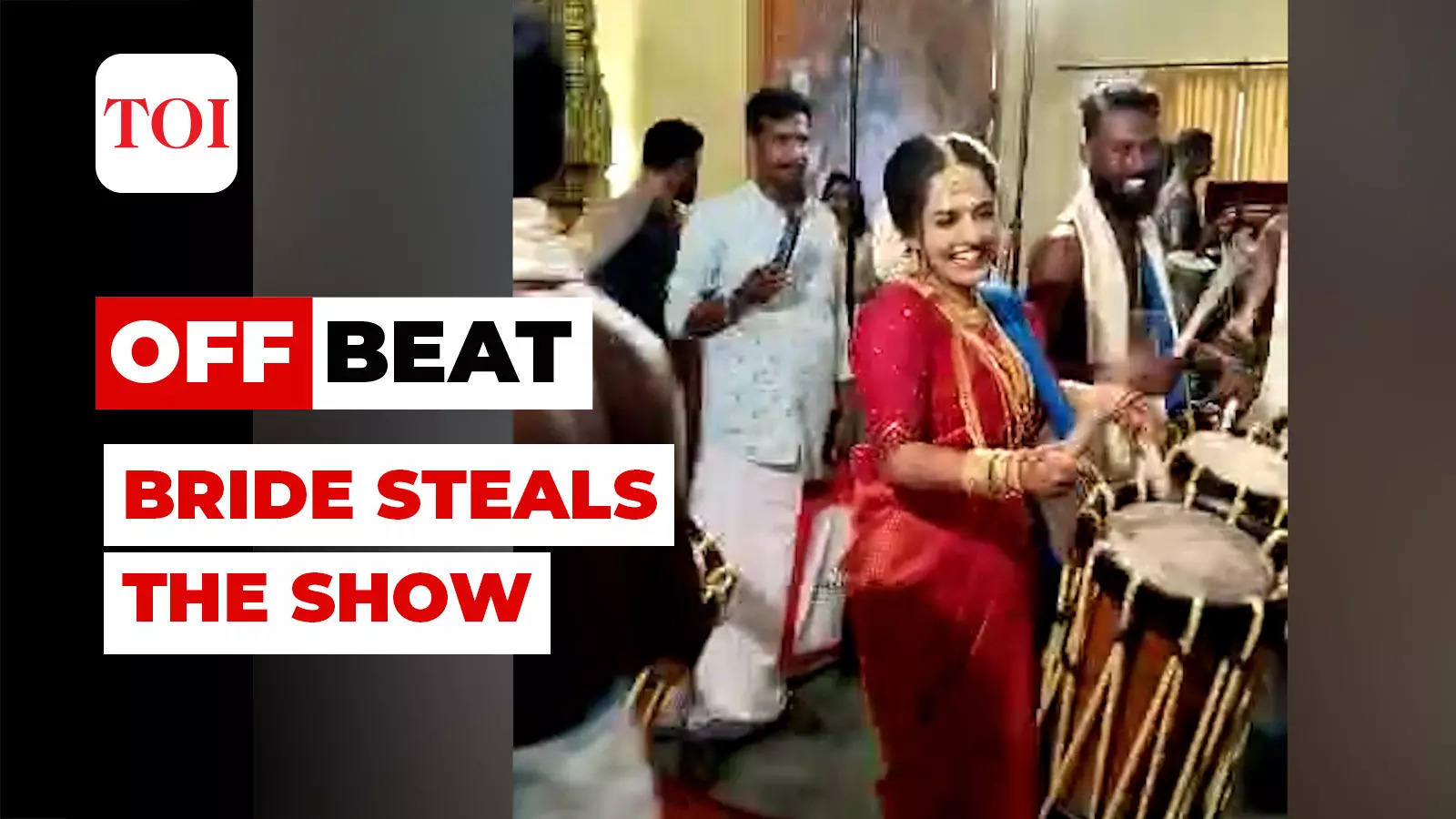 Watch: Kerala bride plays musical instrument 'Chenda' at wedding ...