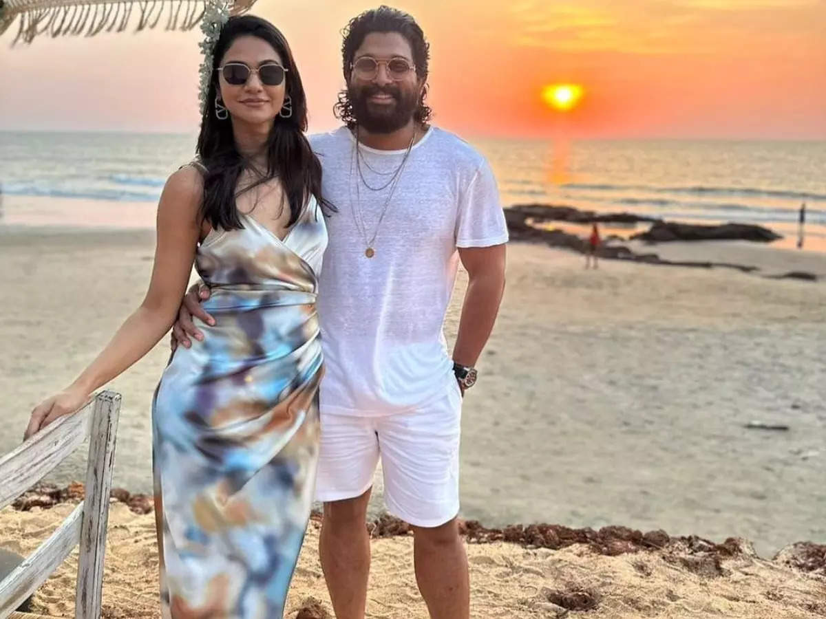 Stylish star Allu Arjun welcomes 2023 with wife Sneha in Goa; see ...