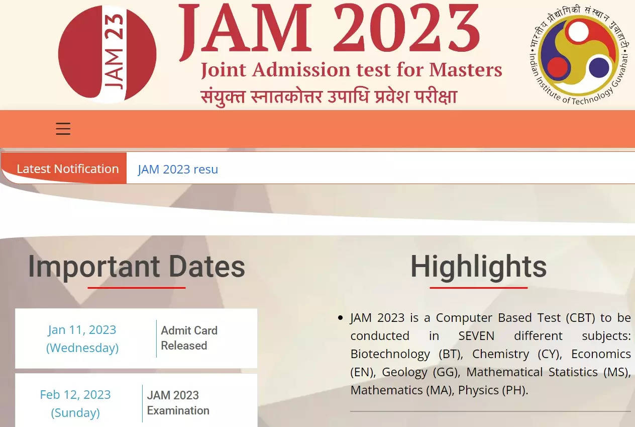 IIT JAM Admit Card 2023 released on jam.iitg.ac.in, here's how to download
