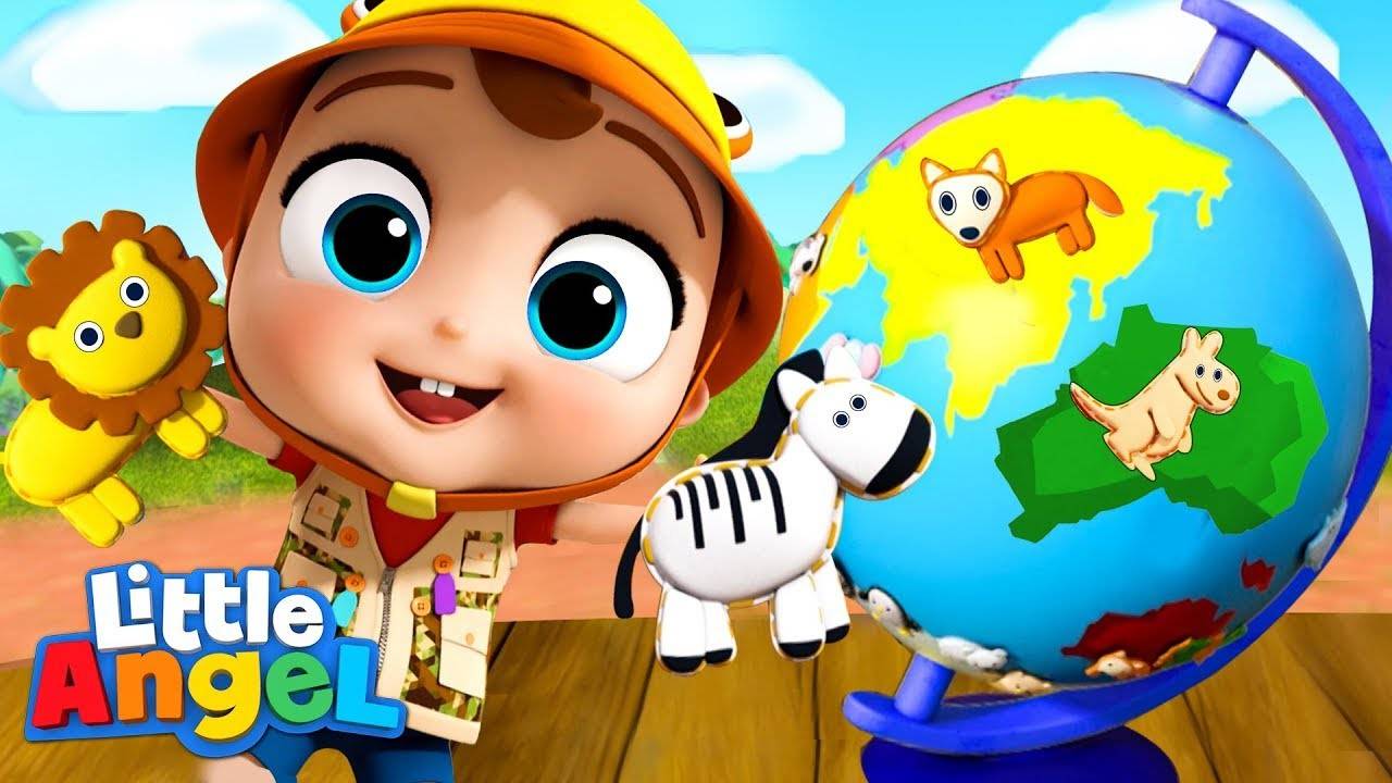 Nursery Rhymes in English Children Songs: Children Video Song in English  'Animals Around the World'