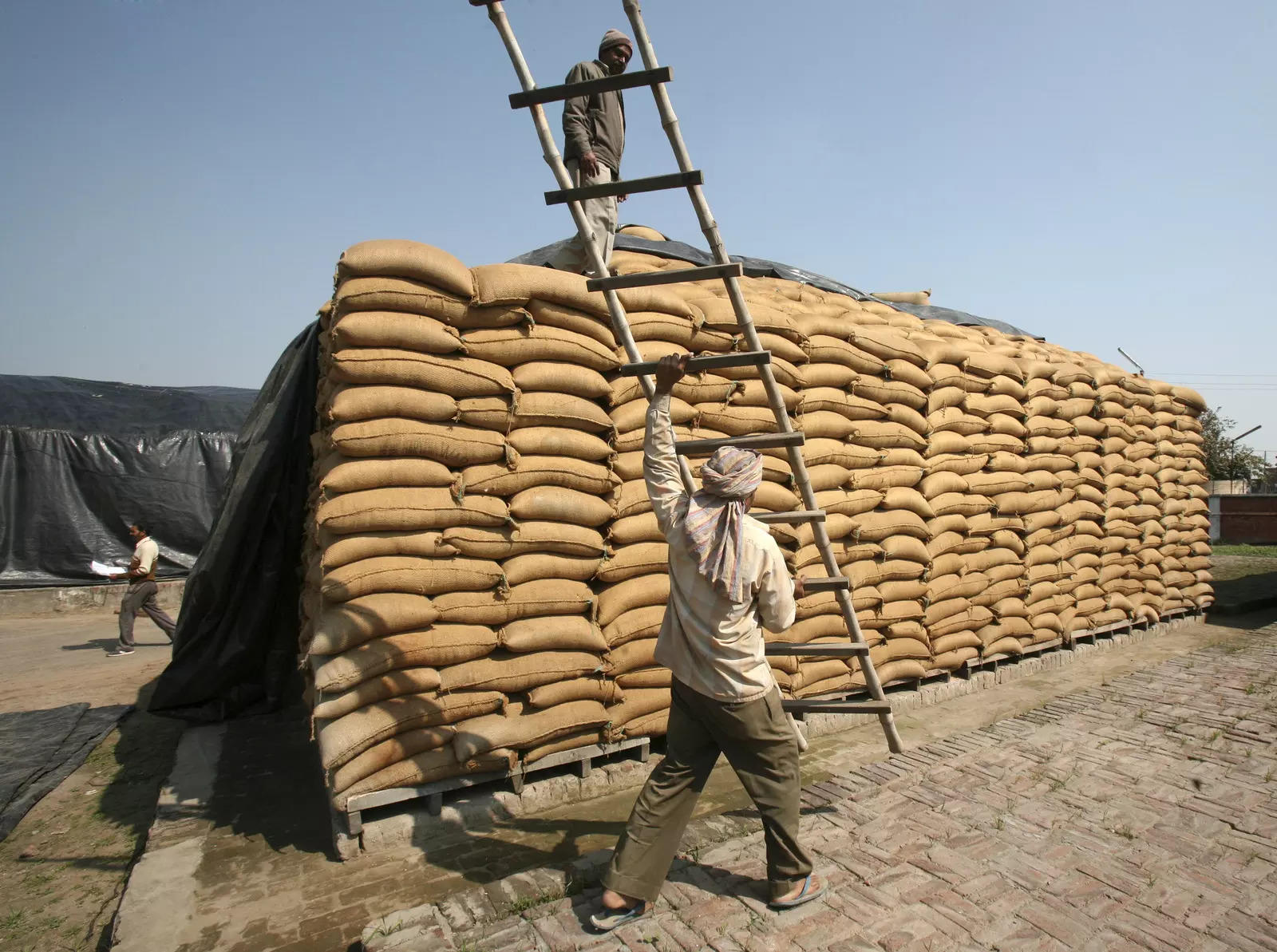 At a Food Corporation of India warehouse in Morinda in Punjab. (File photo: Reuters)