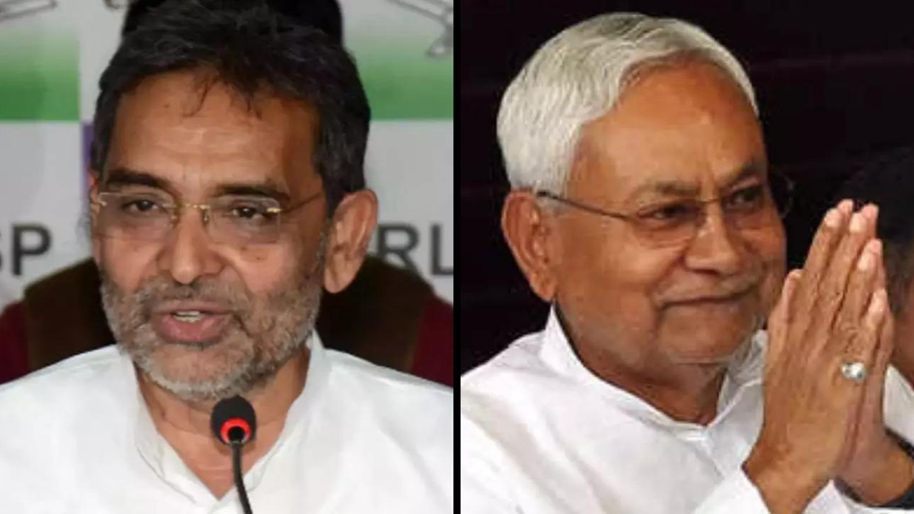 Upendra Kushwaha and Bihar CM Nitish Kumar 