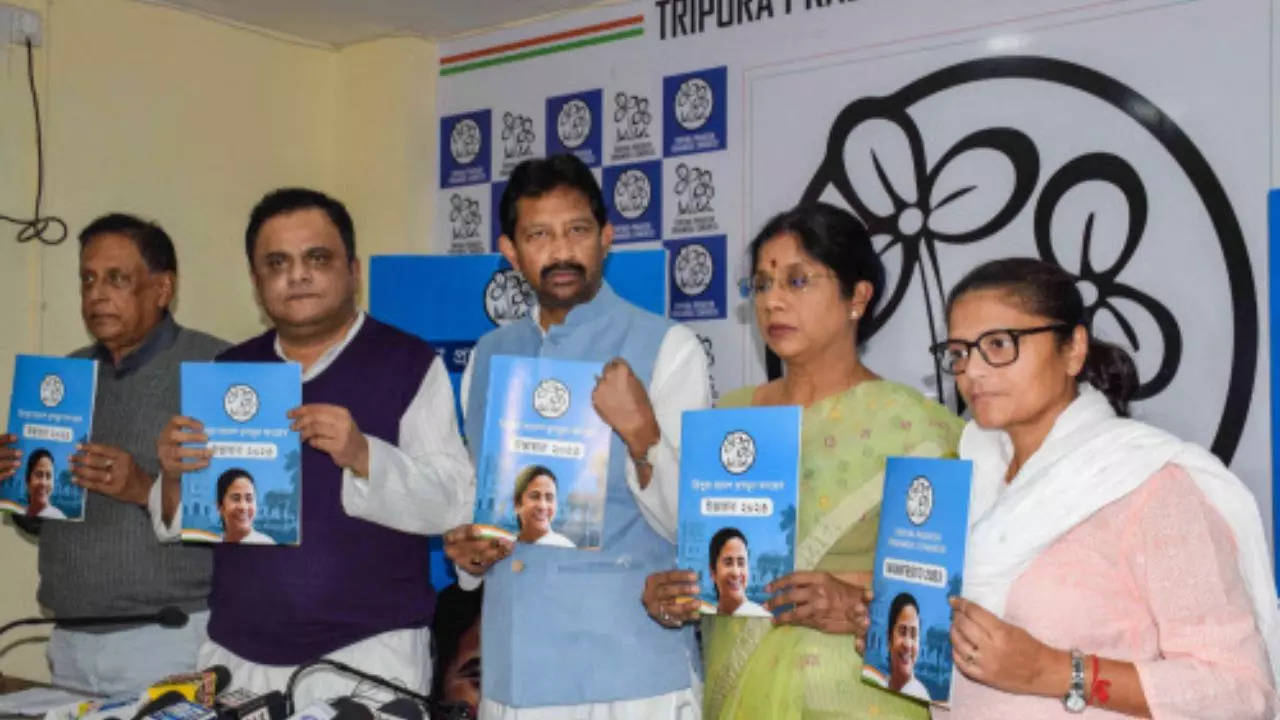 TMC releases manifesto for Tripura polls, promises ‘Bengal model of development’ | Agartala News – Times of India