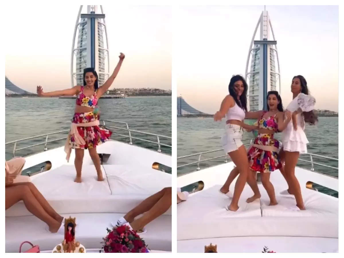 Nora Fatehi shows off her belly dancing on a yacht as she celebrates her  birthday with friends - Watch video | Hindi Movie News - Times of India