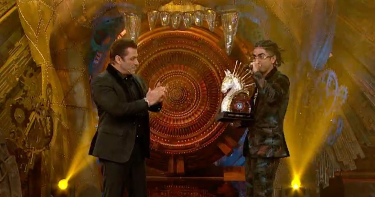 Bigg Boss 16 winner MC Stan with Salman Khan