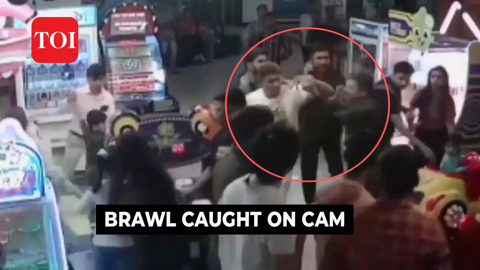 Brawl On CCTV: Caught On CCTV: Two Families Clash At Malhar Mall In ...