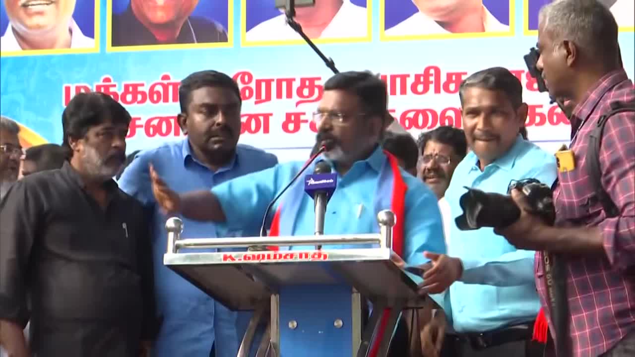 tn viduthalai chiruthaigal katchi protest against central government in chennai