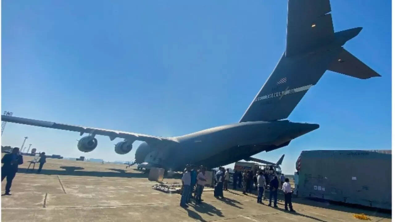US C-17 aircraft lands in Bengaluru with Nasa-Isro satellite