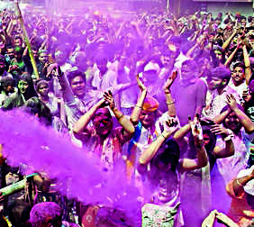 Holi celebrated without Covid fear in Guwahati