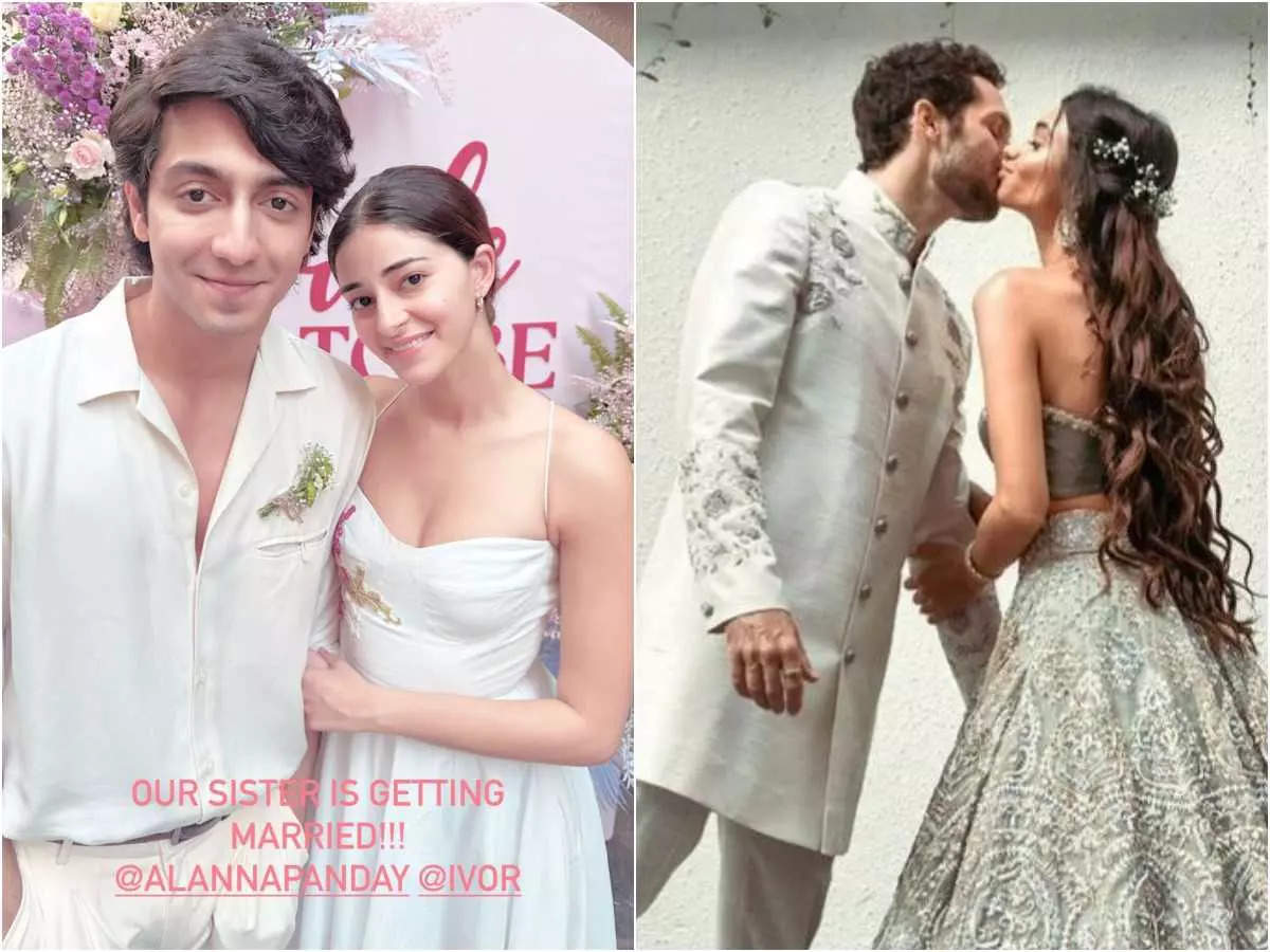 Ananya Panday, brother Ahaan spotted at cousin Alanna Pandays pre-wedding party Hindi Movie News