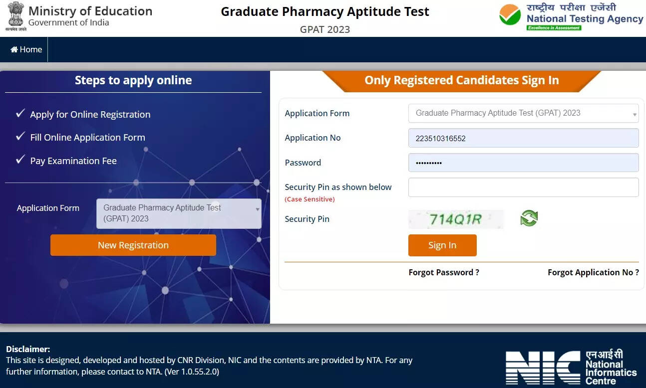 GPAT 2023 registration ends tomorrow at gpat.nta.nic.in, apply here – Times of India