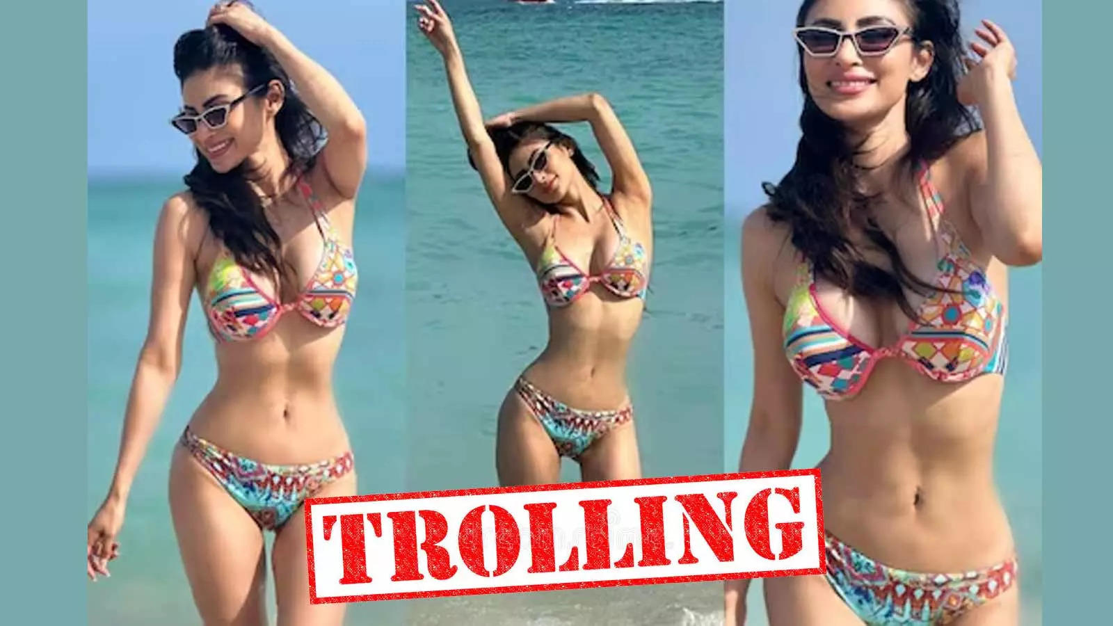 THIS video of Mouni Roy walking out of water in a bikini on a beach will drive away your mid-week blues - WATCH Hindi Movie News picture