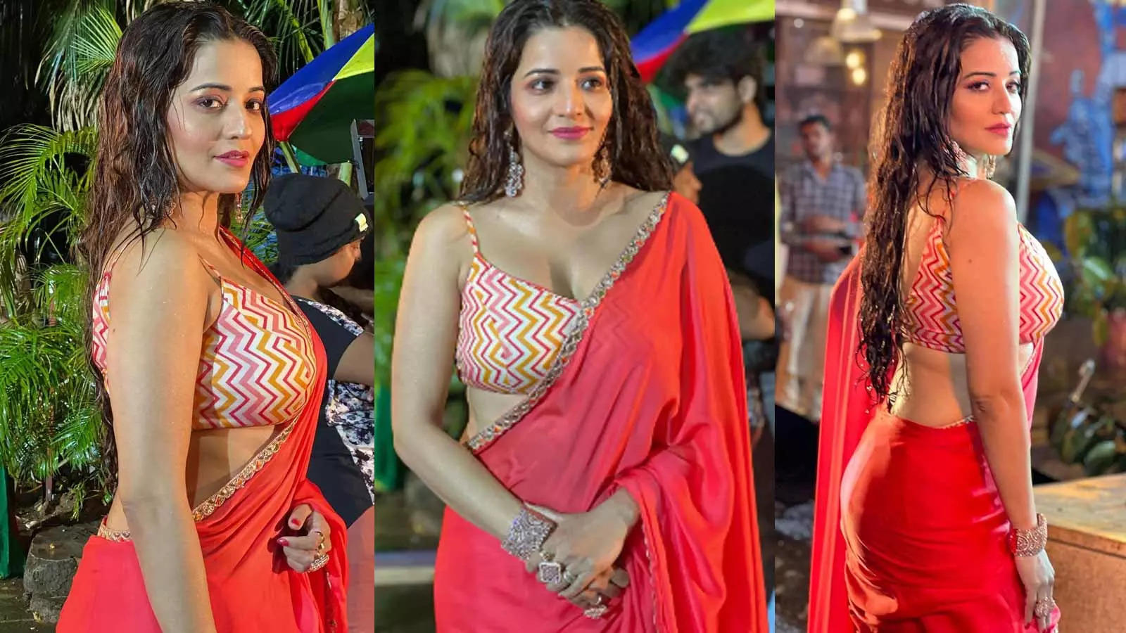Monalisa: 40-year-old Bhojpuri actress Monalisa's wet look in red ...