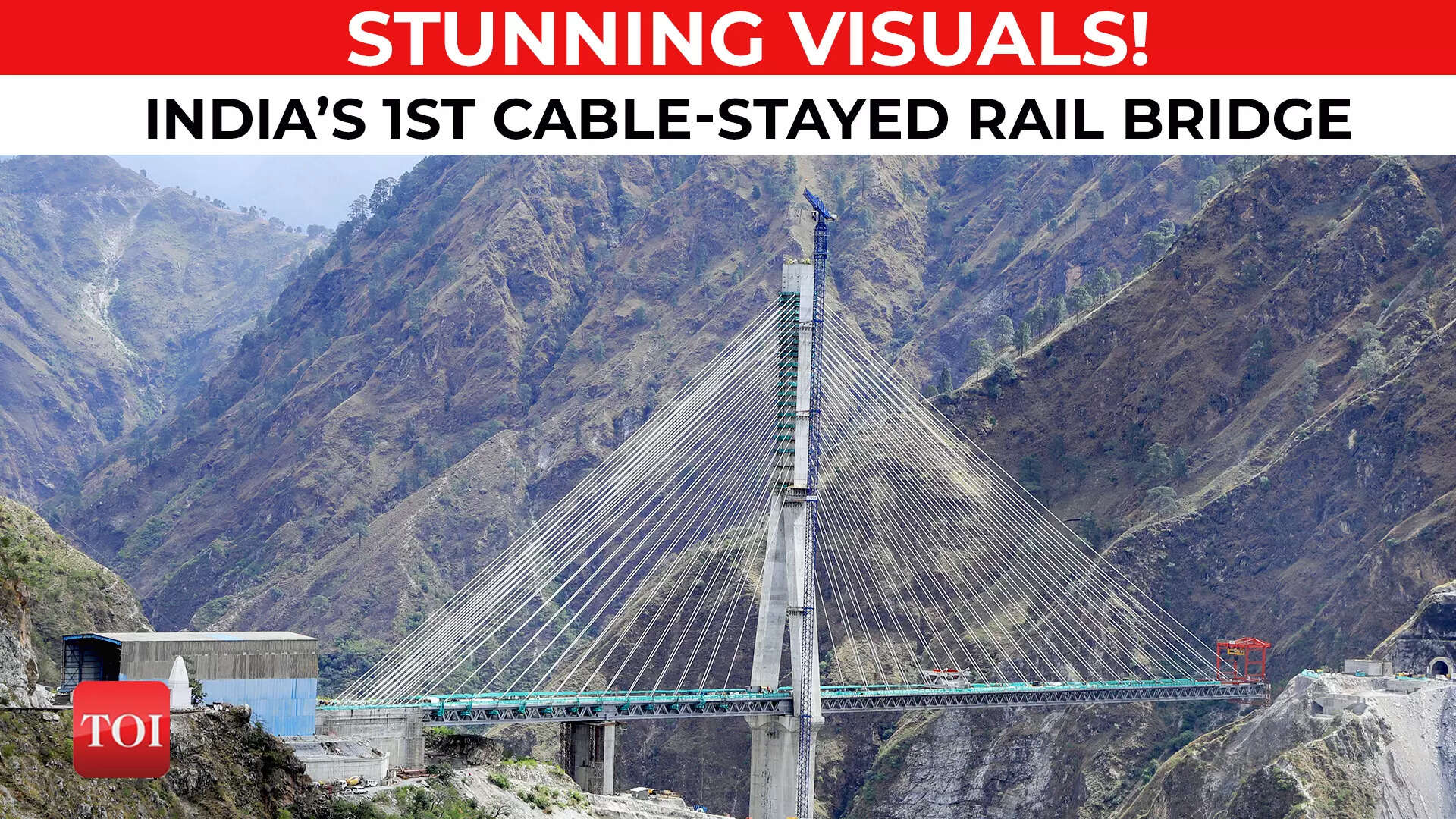 Anji Khad bridge Indian Railways’ 1st cablestayed bridge is almost