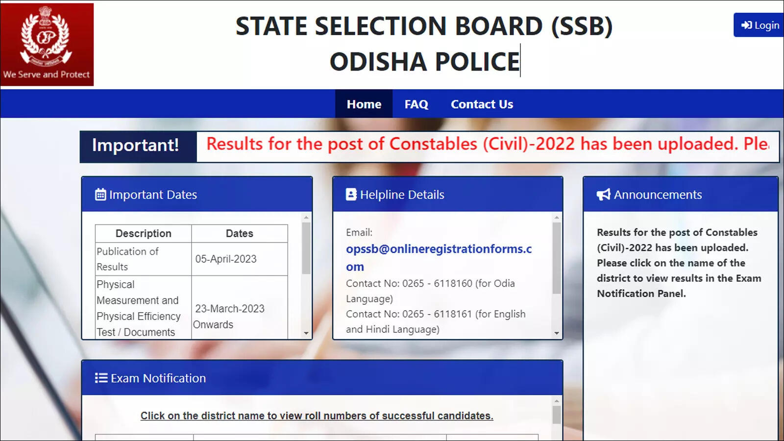 Opssb Result: Odisha police constable result 2023 released at opssb.nic.in; direct link here – Times of India