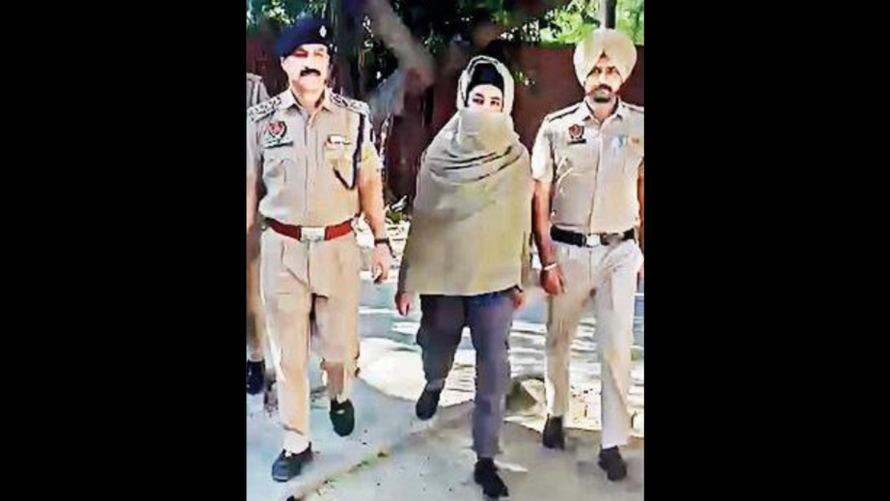 Papalpreet Singh after his arrest in Amritsar district
