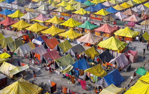 900 organisations that were allotted land for camps in the Magh Mela area did not turn up to avail facilities