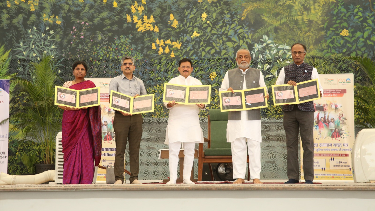 Union minister of state for communications Devusinh Jesingbhai Chauhan releasing a special postal cover in Hyderabad, on Monday.