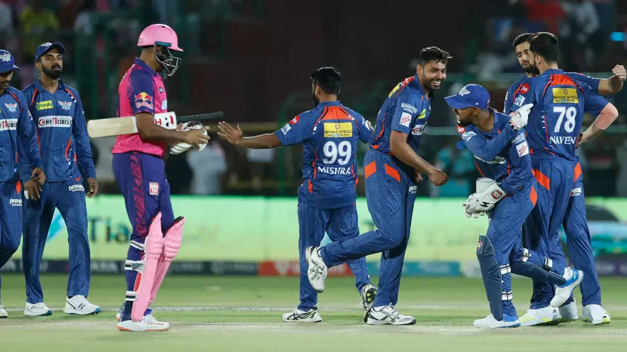 RR vs LSG Highlights: Bowlers shine as Lucknow Super Giants gun down Rajasthan  Royals for fourth win | Cricket News - Times of India