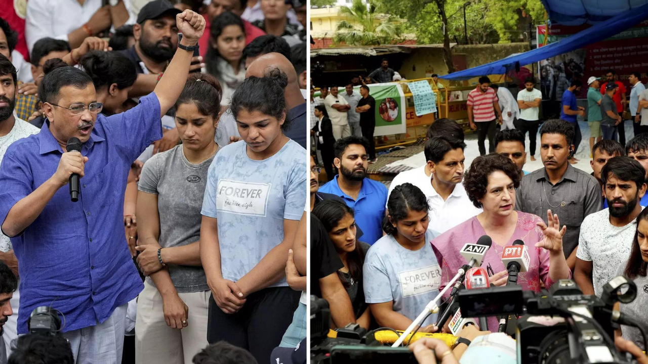 Kejriwal, Priyanka meet protesting wrestlers: Key points