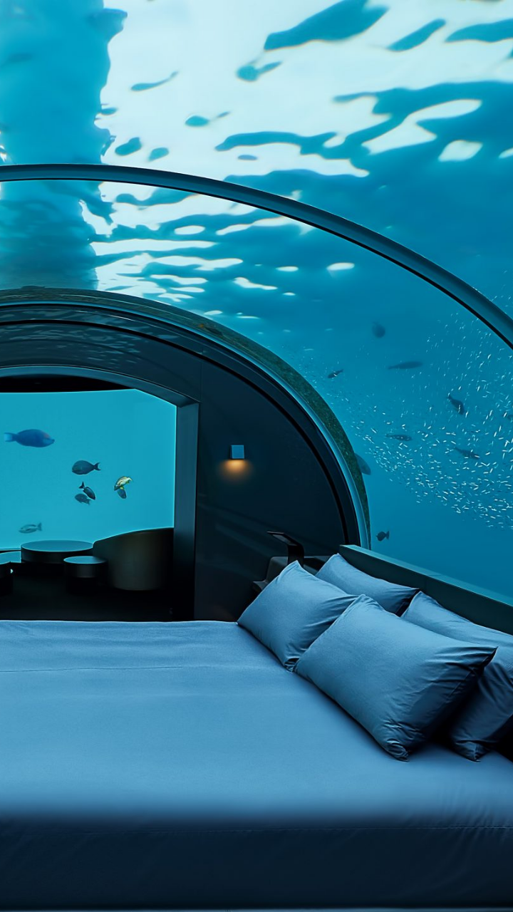 Underwater Hotel Room At Night