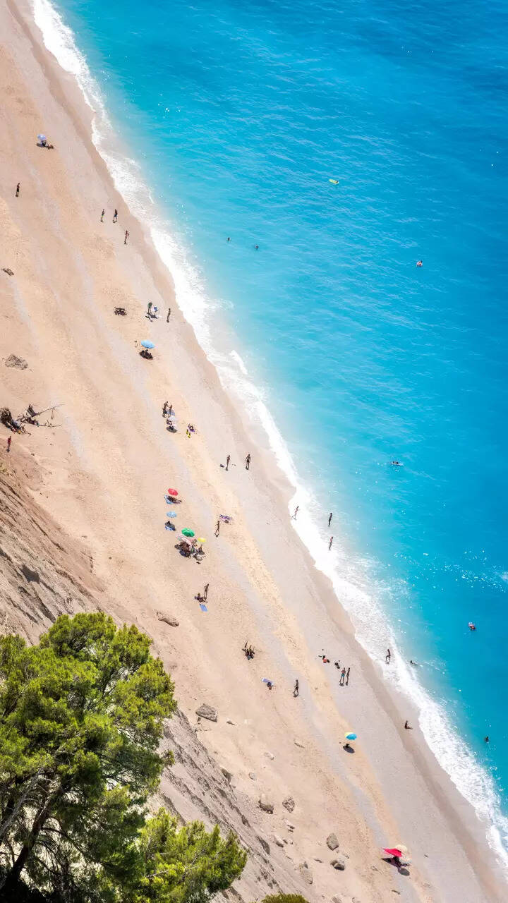light blue water beach