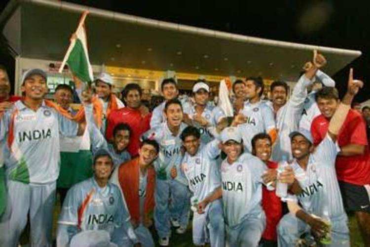 The India Team Poses After Winning The Finals By Beating South Africa During The Icc U 19 Cricket World Cup Final Match Of India V S South Africa At Kinrara Oval In Kuala Lumpur