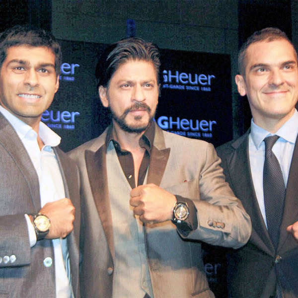 TAG Heuer Brand Ambassador Bollywood actor Shahrukh Khan with F1