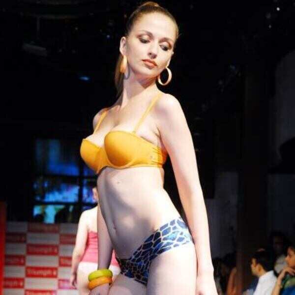 A model presents the sexy and stlylish range of lingerie by Triumph  International's autumn winter 2008 being showcased in New Delhi -  Photogallery