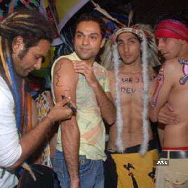 Abhay Deol at Al's tattoo parlour for the promotion of the movie 'Dev -  Photogallery