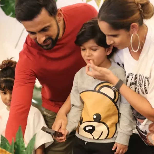 Sania Mirza, Shoaib Malik share adorable photos from son Izhaan's birthday | Photogallery - ETimes