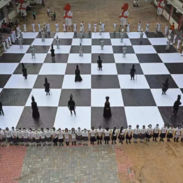 44th Chess Olympiad: 6,400 sq ft mammoth chessboard erected by private  school in Chennai