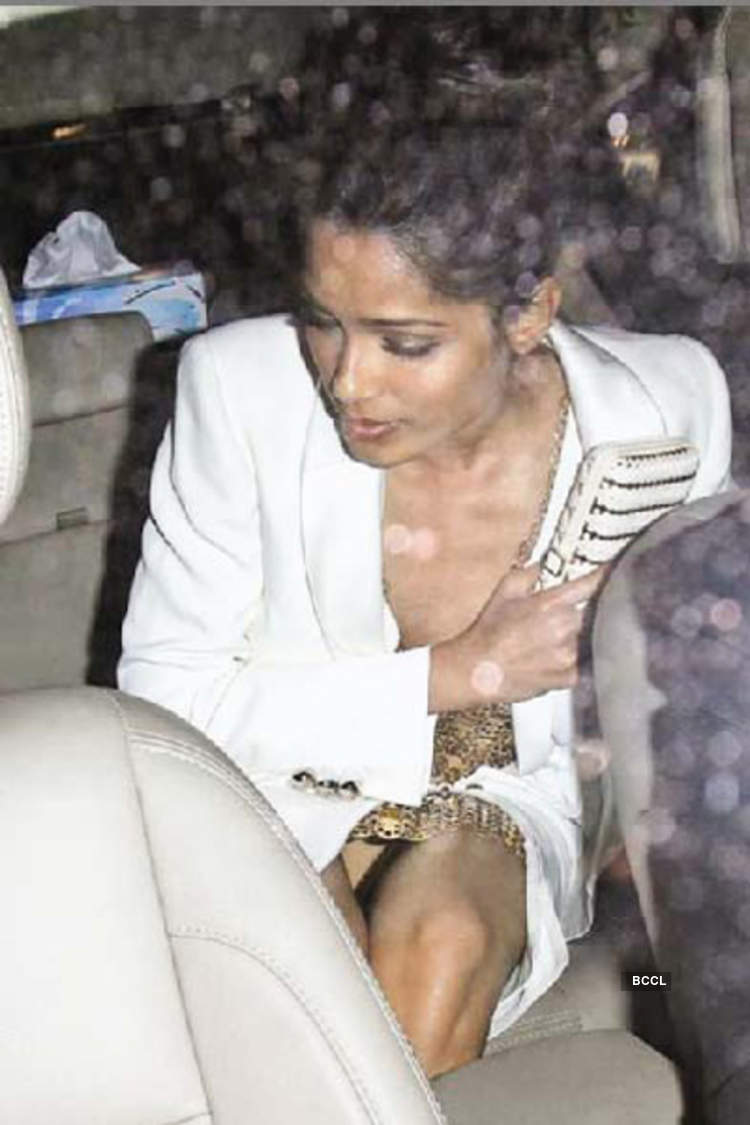 Freida Pinto had a wardrobe malfunction at the ongoing Cannes film festival