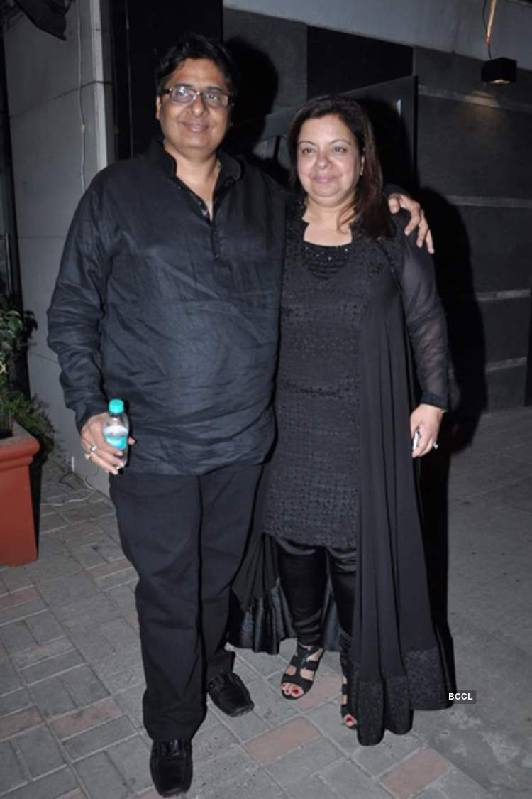 Well Known Producer Vashu Bhagnani With Wife Pooja During Son Jackky S Bash Held In Mumbai On December 24 2012