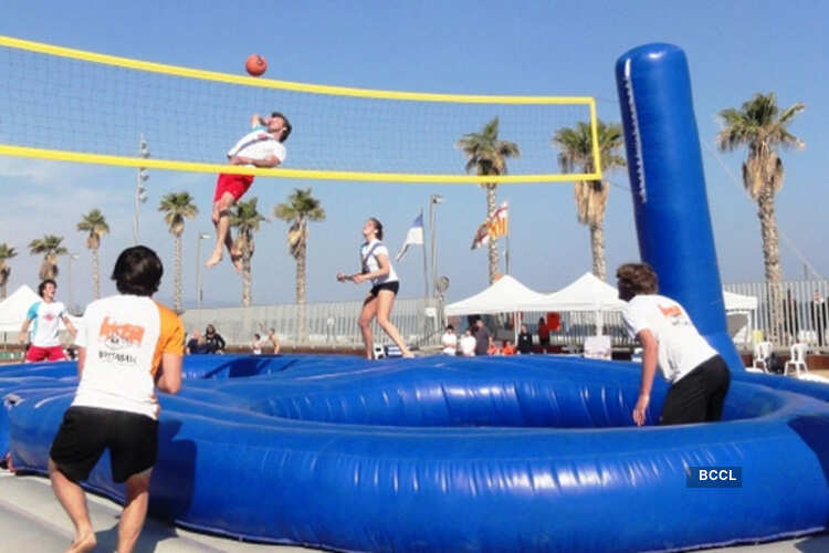 Bossaball Is A Team Sport That Originated In Spain And Was Conceptualized By Belgian Filip Eyckmans Photogallery