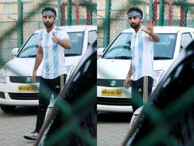 Ranbir Kapoor keeps it cool and casual in white, as he gets spotted in town