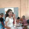 Karnataka Election Live: A bride casting her vote at a polling booth (PS 187) in Kaapu assembly constituency in Udupi District.