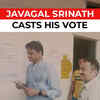 Article image for: Karnataka Polls 2023: Former cricketer and election ambassador <i class="tbold">Javagal Srinath</i> casts his vote in Mysore