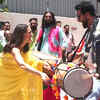 Article image for: Zara Hatke Zara Bachke: Vicky Kaushal, Sara Ali Khan groove to dhol beats at trailer launch venue