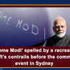 Article image for: Watch: ‘Welcome Modi’ spelled by a recreational aircraft’s contrails before the community event in Sydney