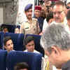 Article image for: Railways Minister Ashwini Vaishnaw, CM Pushkar Dhami interact with students onboard <i class="tbold">vande bharat</i> Express